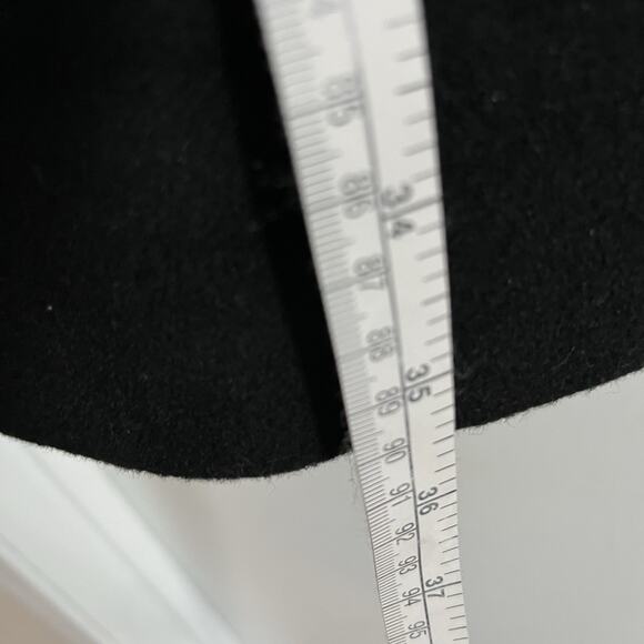 Vtg Evan Picone Women Wool Classic Black Long OverCoat Size 14 Made In Usa - Picture 6 of 7